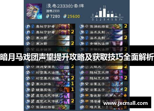 暗月马戏团声望提升攻略及获取技巧全面解析 暗月马戏团声望提升攻略及获取技巧全面解析