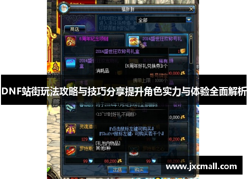 DNF站街玩法攻略与技巧分享提升角色实力与体验全面解析